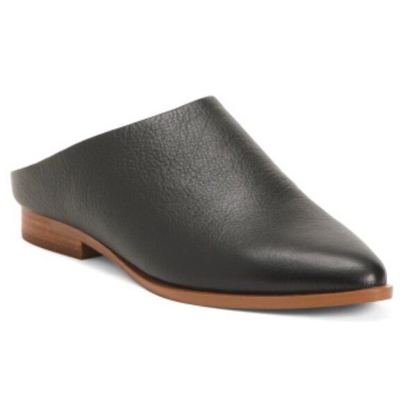 Kelsi Dagger Brooklyn Sail Mules 8M Rustic Leather Sherpa-Lined Premium Chic NIB - Picture 1 of 4